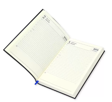 FIS Flexible Diary 2024 (English) A5, Blue - FSDI131E24BL