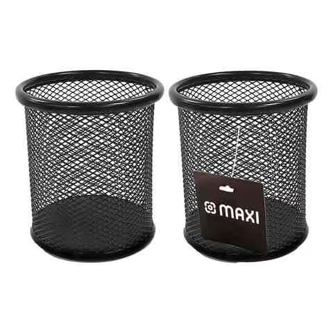 Maxi Mesh Pen And Pencil Holder 2 PCS Black