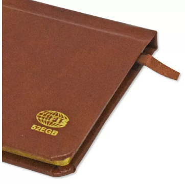 Fis 2024 Slim Diary Bonded Leather English 1Sides Padded Brown -FSDI52EGB24BR