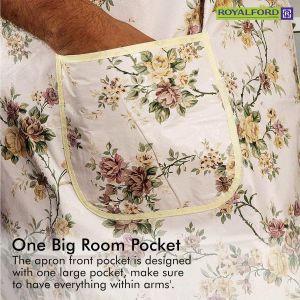 Royalford Apron Standard 76x58cm - Vinyl - White - 04 L