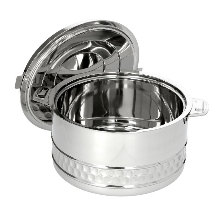 Royalford RF8415N 4L Stainless Steel Esteelo Hot Pot - Double Wall Hot Pot | PFOA Free With Twist Lock Lid | Hot Food Storage Containers & Warmers With Comfortable Handle | Storage Saver For Everyday