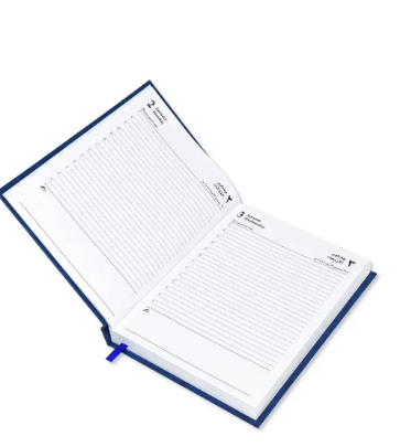 Fis 2024 A5 Diary,Vinyl, (Arabic/English) Hard Cover Blue -FSDI21AE24BL