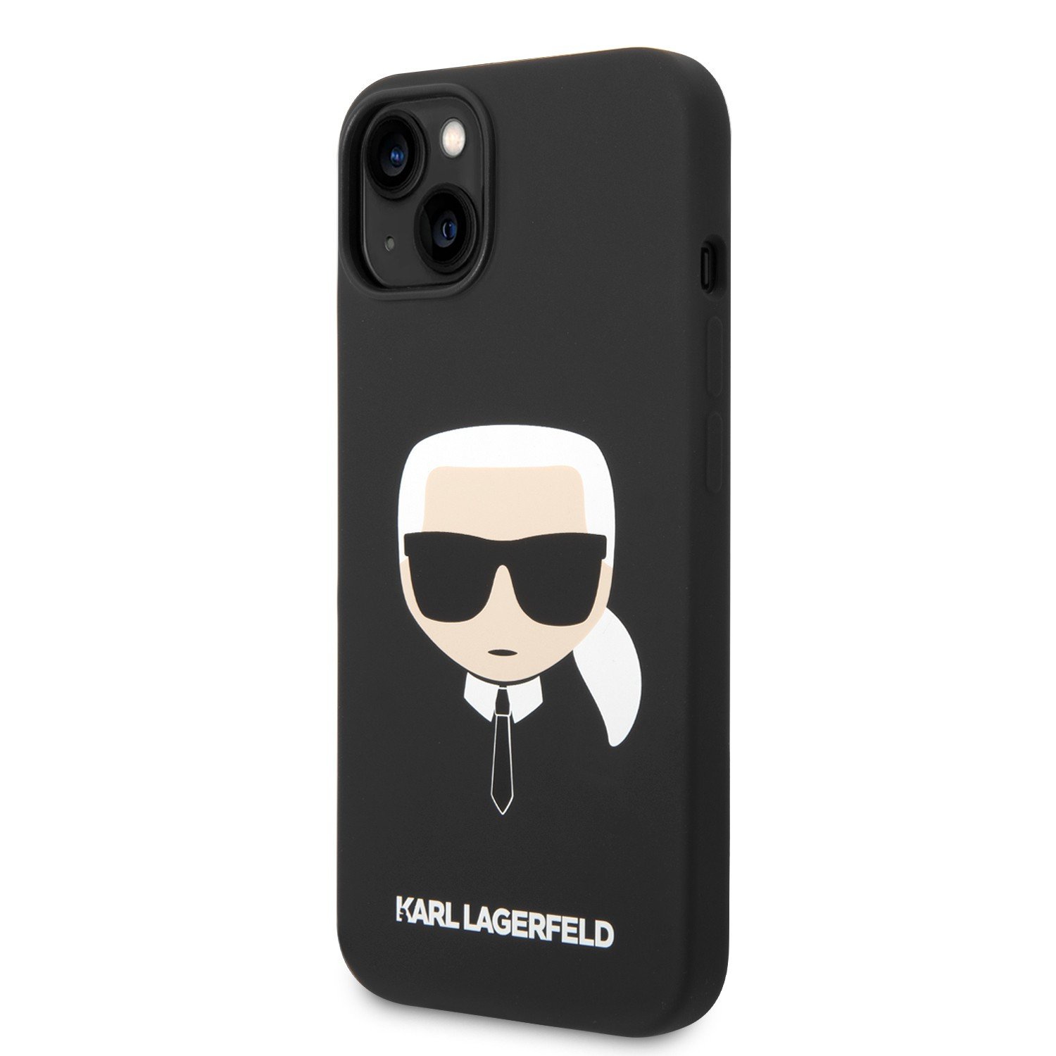 Karl Lagerfeld Magsafe Silicone Karl's Head Hard Case for iPhone 14 Plus (6.7") - Black