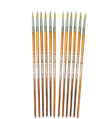 Artmate Artist Brushes Round 10 Size, Set Of 12 Pieces - Jiabsx101r-10