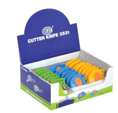 FIS Kraft Cutters With Key Chain, Pack of 24 pieces, Assorted Colors - FSCU3531