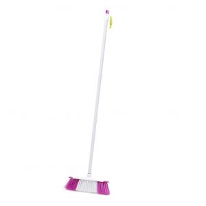 Royalford Broom With Long Handle - Plastic - White