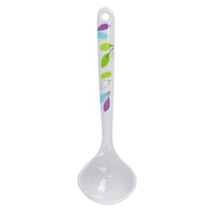 Royalford Melamine Serving Spoon - Melamine - White - 10 CM - RF7393LF