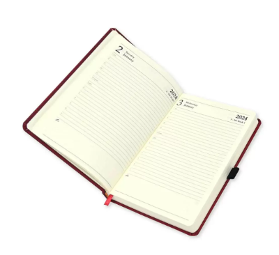 FIS Diary 2024 (English) A5, Maroon - FSDI84E24MR