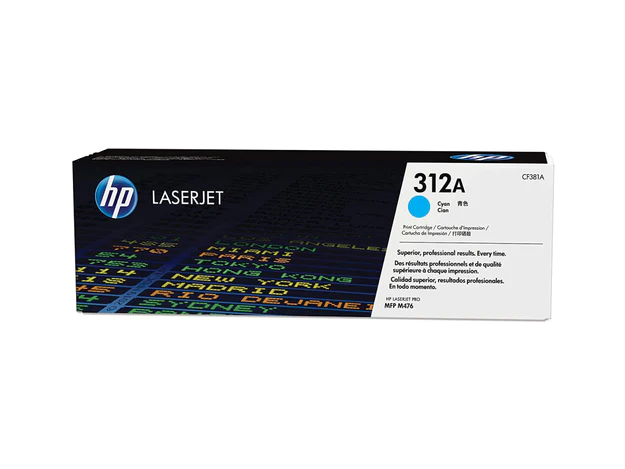 HP 312A Cyan Original LaserJet Toner Cartridge (CF381A)