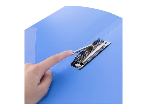 Deli 5301 Single Spring Clip Plus Pocket, A4 Size, Assorted Color