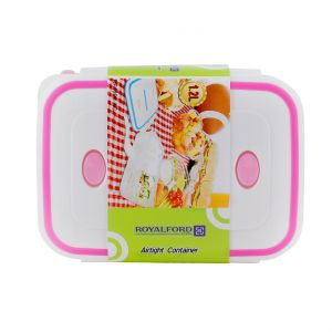 Royalford Air Tight Lunch Box - Plastic - Pink - RF4398