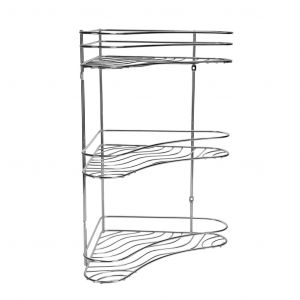 Royalford 3 Layer Corner Rack - Stainless Steel - Silver