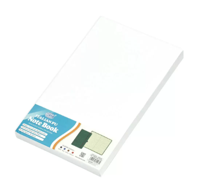 FIS Notebook With Elastic Band Italian PU Cover, Ivory Paper, 5 mm Square, Green Color, 96 Sheets, Pen Holder With Gift Box, 13 x 21 cm Size