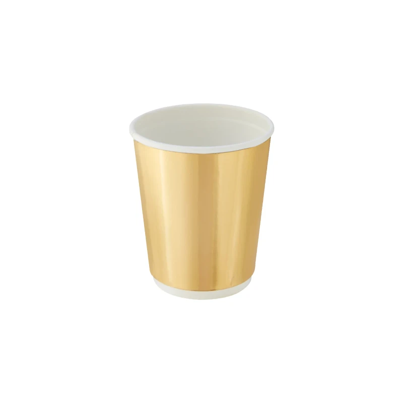 Gold Paper Cups Double Wall 8 Oz