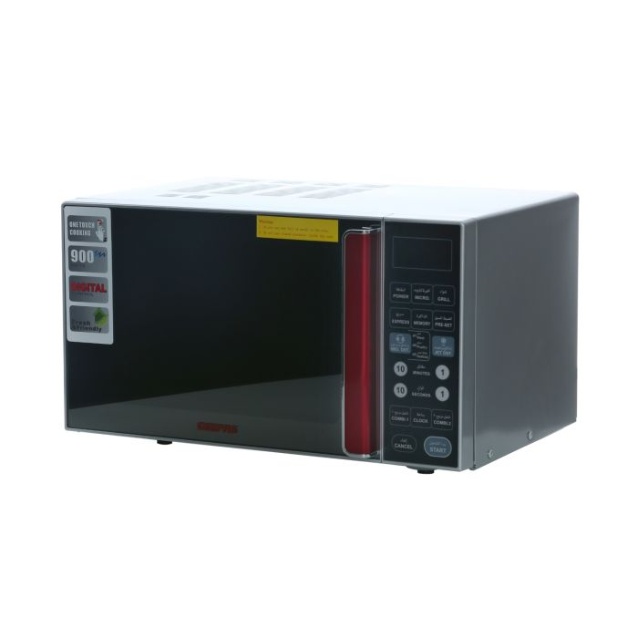 Geepas 27L Digital Microwave Oven - 900W Microwave Oven With Multiple Cooking Menus | Reheating & Defrost Function | Child Lock | Push-Button Door, Digital Controls