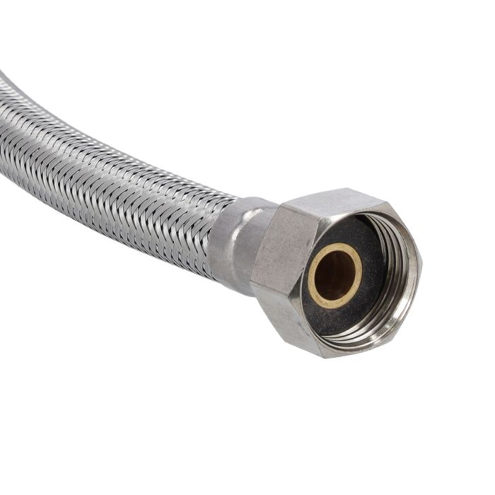 Flexi Hose, 90cm, Stainless Steel Hose, GSW61112 | 70 Degree Celsius Temperature Tolerance | 20 Bar Pressure Tolerance | Ideal For Hot & Cold Water