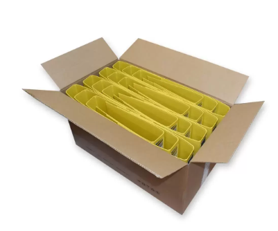 Pack of 24 Pieces Fixed Mechanism Box File Yellow/White