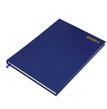 FIS A4 Diary 2024 English (Saturday & Sunday Combined) Blue - FSDI47E24BL