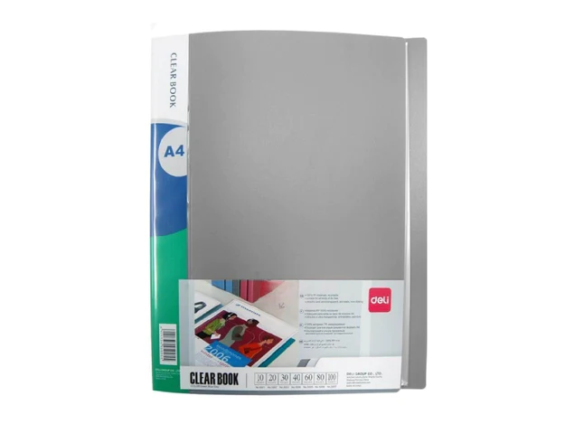 Deli 5005 Clear Book A4 Assorted Colors 60 Pockets