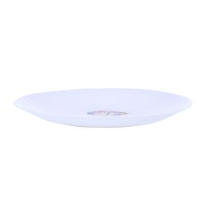 Royalford 105" Opal Ware Spin Dinner Plate - Opalware - White