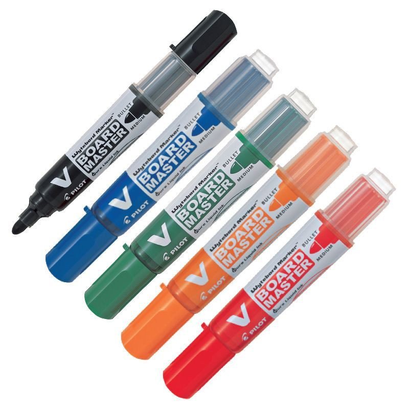 Pilot V Board Master Whiteboard Marker Chisel - Red (box/12pcs)