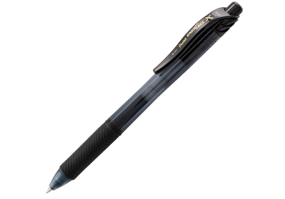 Pentel BL107 Energel X Gel Retractable 0.7 mm Black BL107/A (Pack of 12)