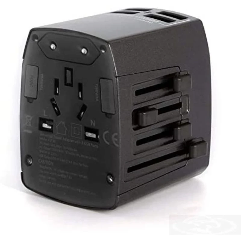 Anker Universal Travel Adapter with 4 USB Ports B2B - UN Excluded CN, Europe Black Iteration 1