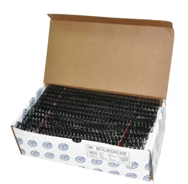 100-Piece FIS Metal Binding Wire Black 9/16 Inch, 34-Loop 3:1 - FSBDW916BK