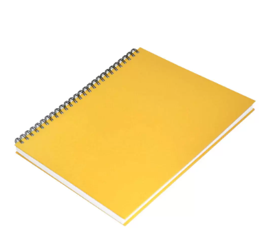 FIS Pack of 5 Spiral Hard Cover Notebook 9X7 Inches (22.86 X 20.32 CM) Single Line,With Border,100 Sheets-Gold -FSNBS97NA200