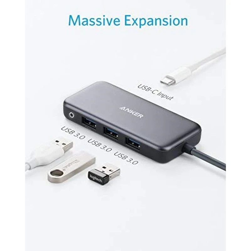 Anker Premium 4-in-1 USB-C Hub 1C 3A  Gray