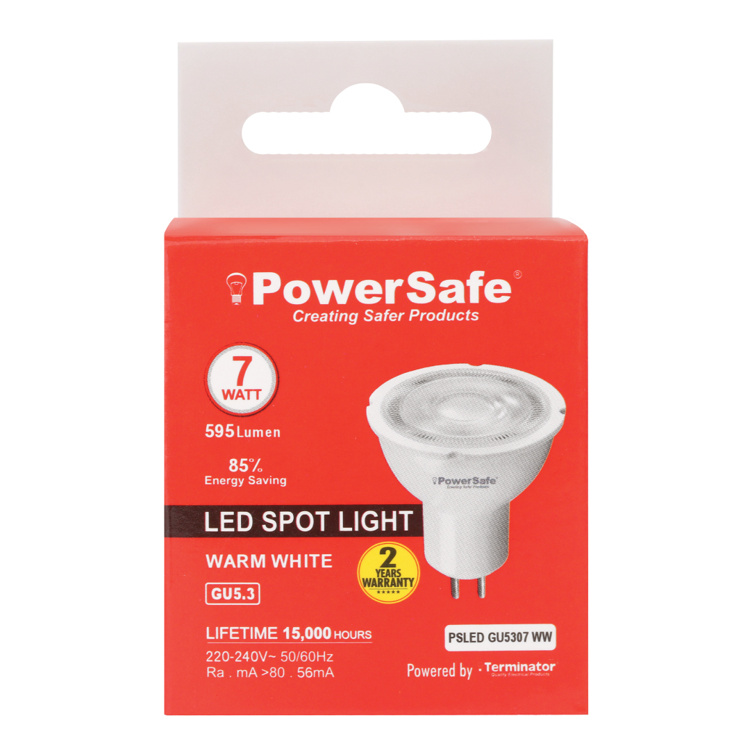 PowerSafe LED Spotlight GU5.3 7W Warm White