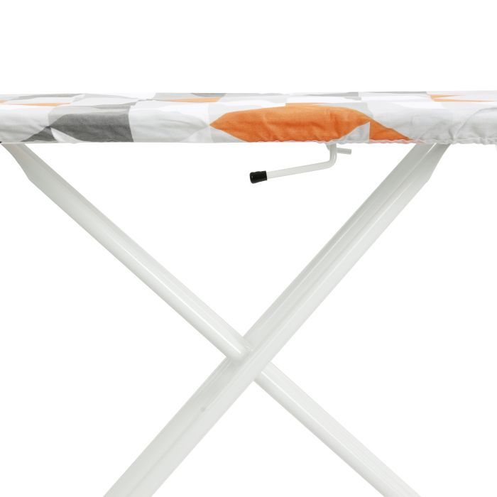 Angelo Ironing Board, Adjustable Height Board RF10090 | Durable Heat-Resistant Cotton Cover with 8mm Foam Pad (Large Size) | Foldable Design | Non-Slip Feet