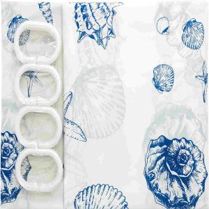 Royalford Shower Curtain - Plastic - White