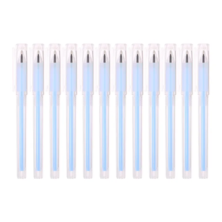 Deli EQ12-BK/BL Arris 0.7mm Black/Blue Pen 12pcs/box (1BOX) [7611EQ12-P12]