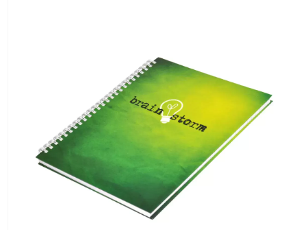 LIGHT Pack of 5 Spiral Hard Cover Note Book 100 Sheets. Size:9X7 Inches (22.86 X 20.32 CM) -LINBS971001310