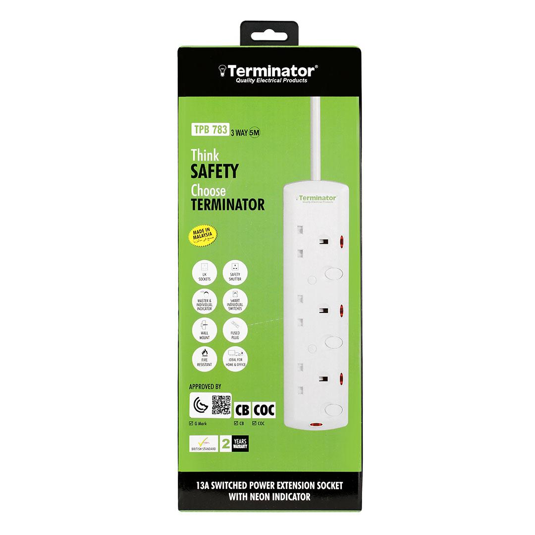 3 Way UK Power Extension Socket