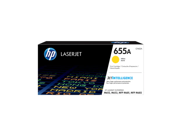 HP 655A Yellow Original LaserJet Toner Cartridge (CF452A)