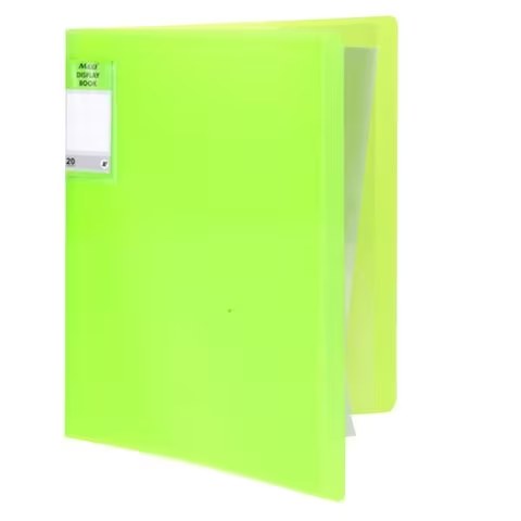 Maxi Colour 20 Pocket Display File Book Green