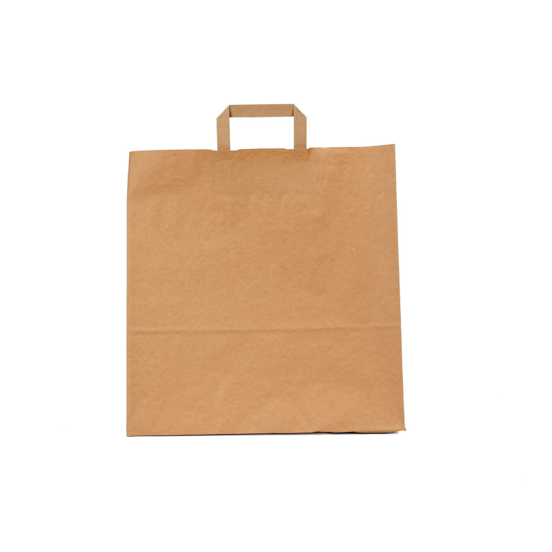 Kraft Brown Paper Bag Flat Handle 38x14x40 Cm