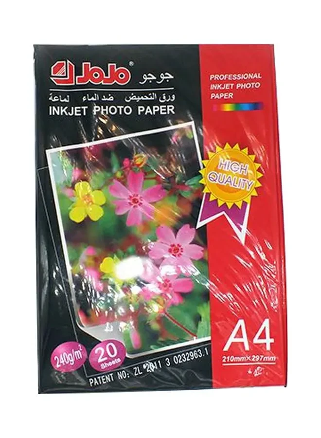 Jojo 20-Piece A4 Inkjet Photo Paper Sheet 240gsm