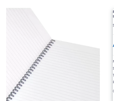 FIS Pack of 5 Spiral Hard Cover Notebook Single Line, 10X8 Inches (25.4 X 20.32 cm) 100 Sheets - FSNBS1081907