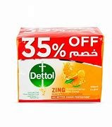 Dettol Zing Antibacterial Bar Soap Orange 165g Pack of 4