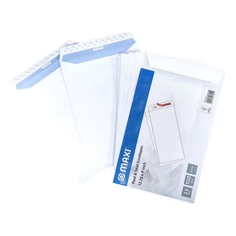 Maxi Peel & Seal 100GSM White Envelope A4 12.75x9inch ( pack of 100 )