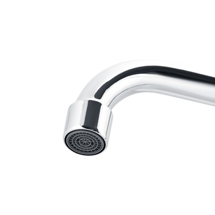 Stainless Steel Kitchen Sink Tap, Single Lever Pillar GSW61017, Kitchen Mixer Tap - Single Handle Basin Taps For Small Kitchen Or Bathroom, Solid Zinc Alloy Chrome