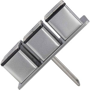 Royalford Spice Rack Set - Glass, Plastic - Multicolor - 100ML X 6 Jars