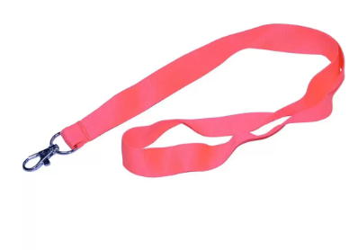 10-Piece FIS Neon Color Flat Lanyards with Metal Hook, Neon Pink Color, 2x90cm - FSNANPI/10