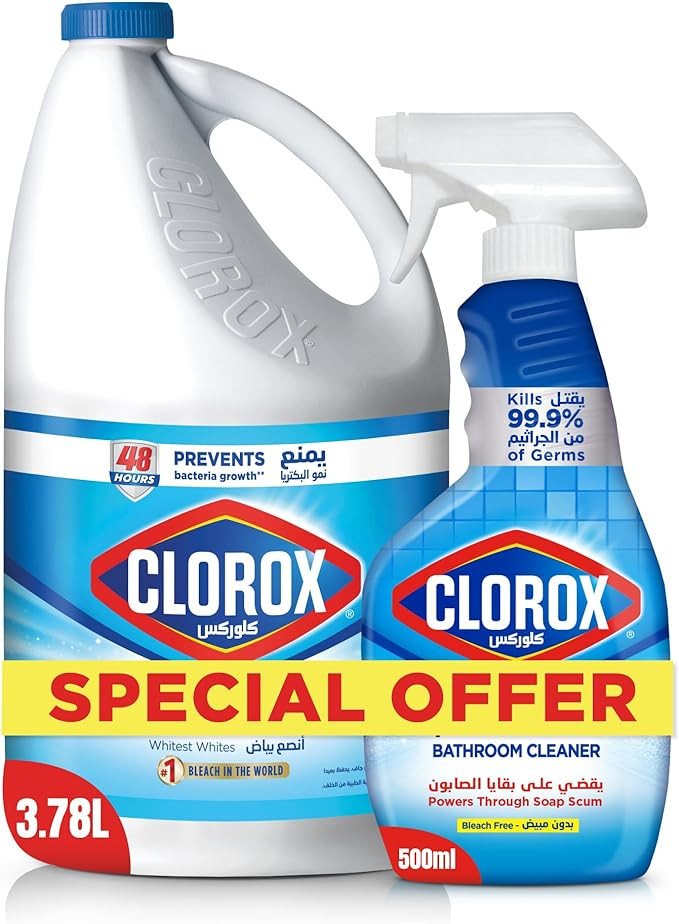 Clorox Original Gallon 3.78 Litre + Batroom Cleaner 500ml