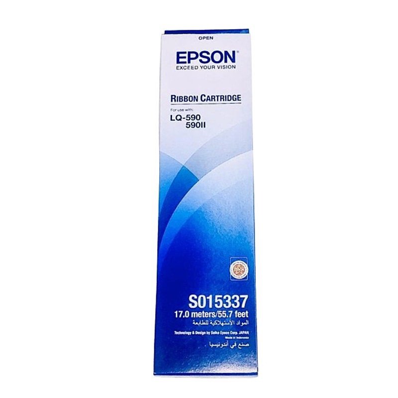 Epson LQ-590, 590ii Black Ribbon Cartridge  (S015337)