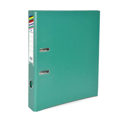 Pack of 50 Pieces Pieces Lever Arch File Folder With Slide-In Plate Green