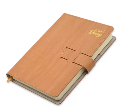 Fis 2023 A5 Diary Arabic English Vinyl Hard Sewn Cover Brown -FSDI80AE23BR